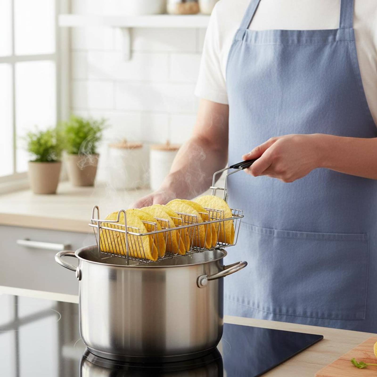 Cesto para Fritar Tacos com 8  - Deep Fryer Stainless avaliação e preço