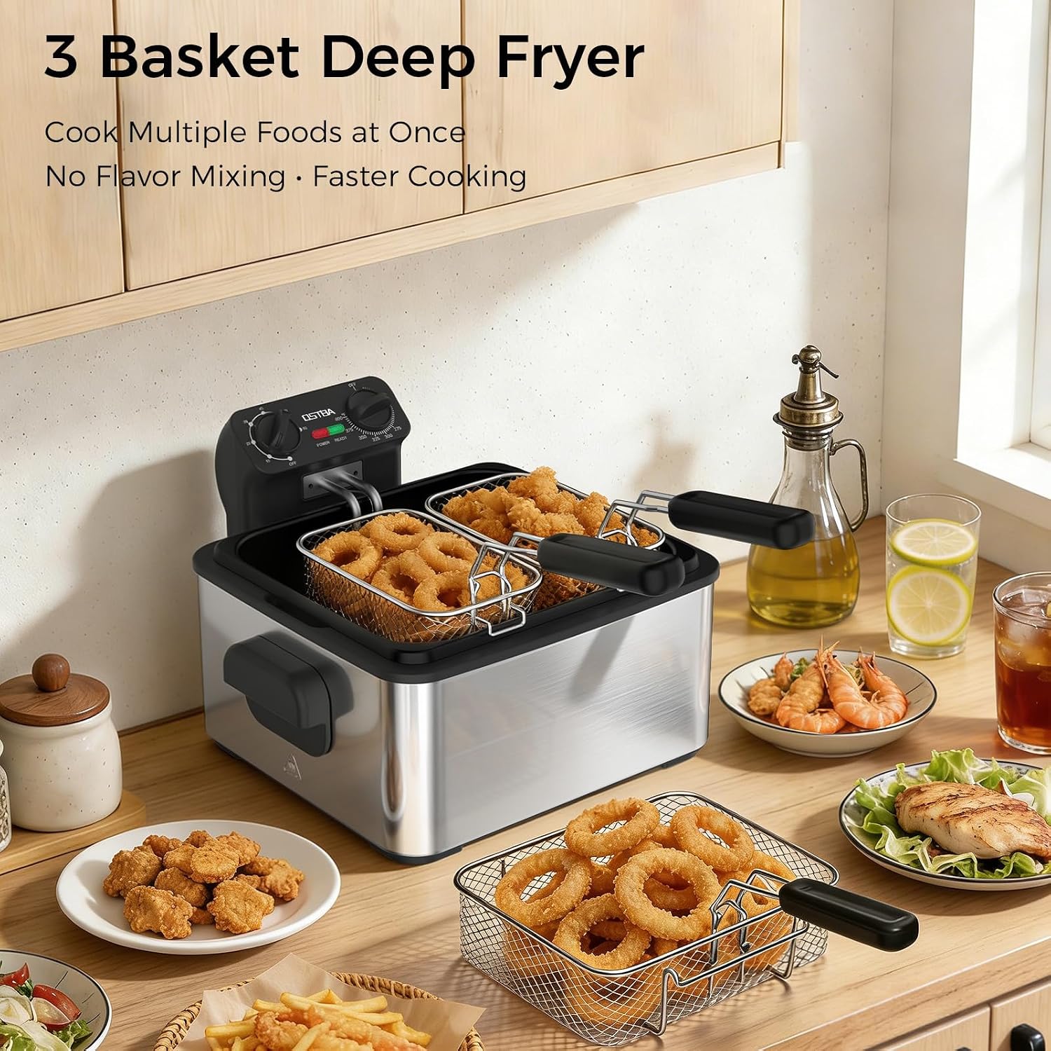 Fritadeira Elétrica com 3 Cest - Deep Fryer Stainless avaliação e preço