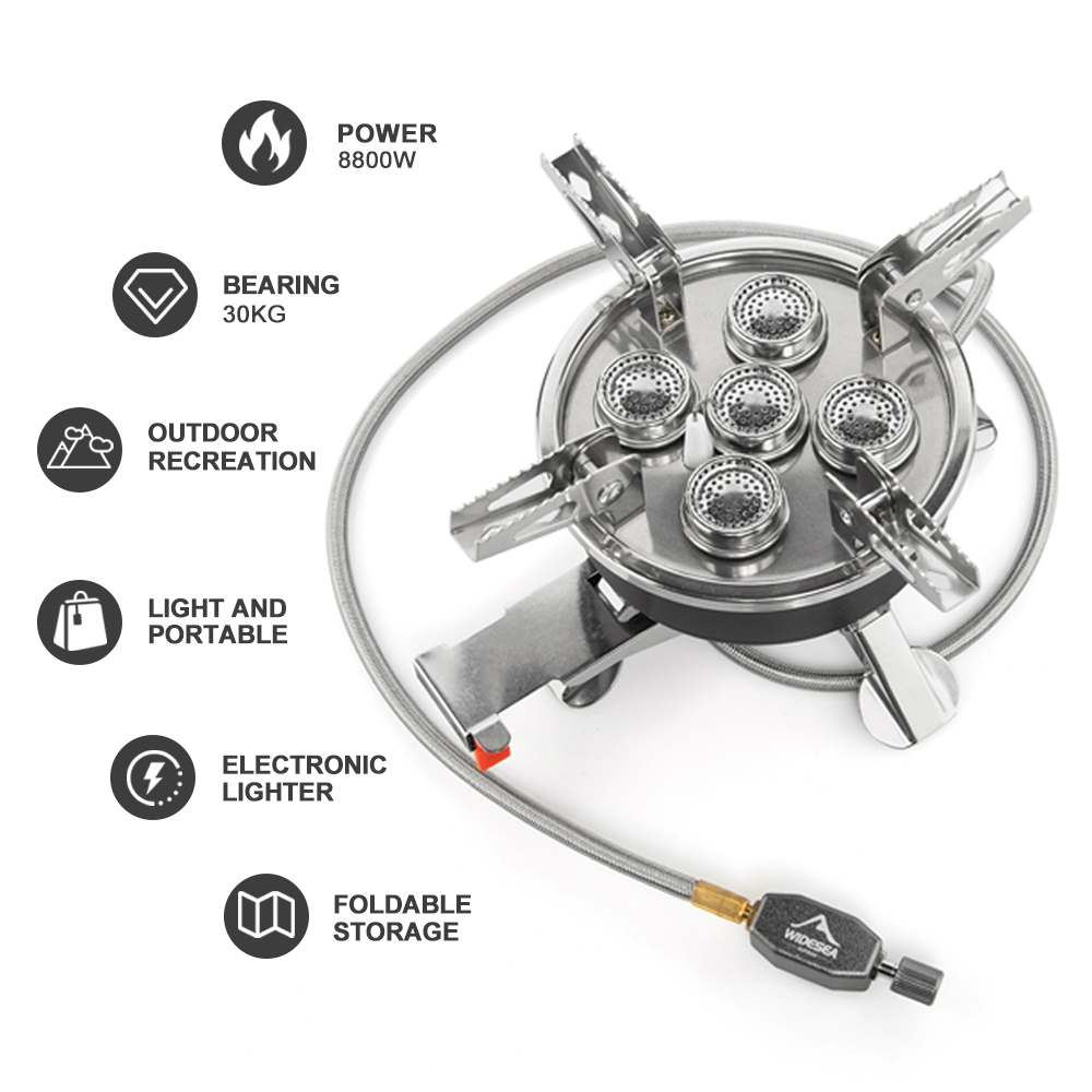 Widesea acampamento 5in1 fogão - Kitchen Appliances Gas Stove avaliação e preço